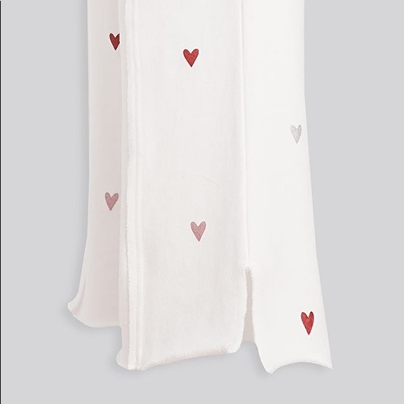 525 Heart French Terry Crop Sweatpants Drawstring Waist Size Small in White - Picture 2 of 11